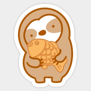 Cute Taiyaki Sloth Sticker